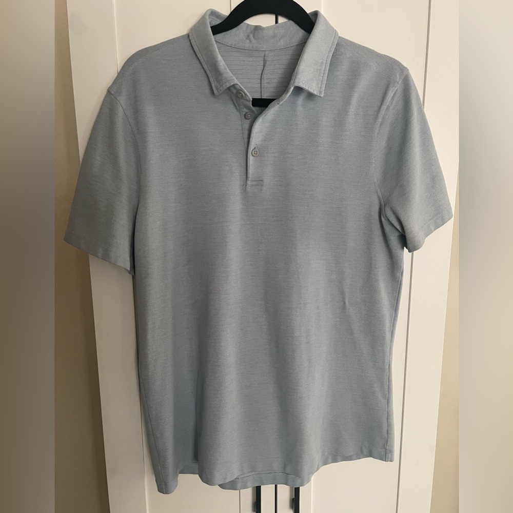 Lululemon Soft Blue Polo Shirt 👕 Size Large